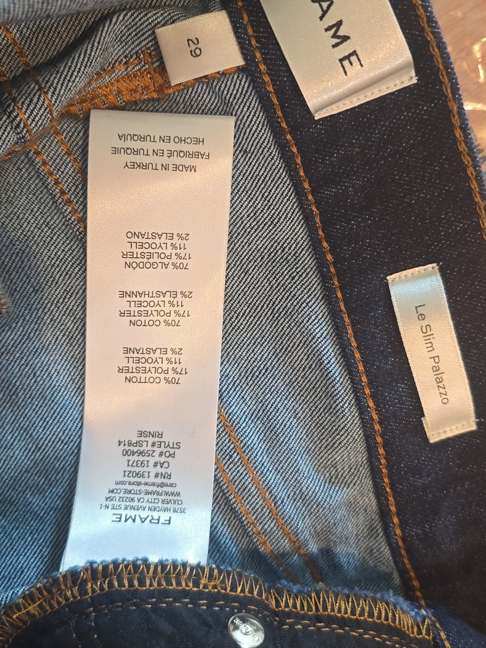 FRAME - Le Slim Palazzo - Sz 29 Denim Wide-Leg Jeans - NWT - Picture 10 of 11